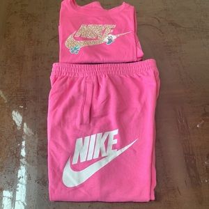 Nike Sweatshirt and Jogger set. 6X. Pink. NWOT.